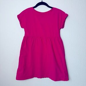 Gap Kids Girls Bright Pink Short Sleeve Babydoll Dress 8 Medium